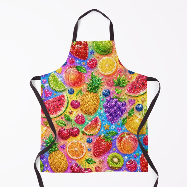 Item preview, Glittery Mixed Fruits Seamless Pattern Fruit Print designed and sold by Aramdesing.