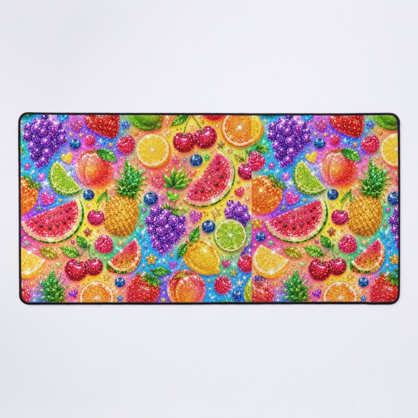 Item preview, Glittery Mixed Fruits Seamless Pattern Fruit Print designed and sold by Aramdesing.