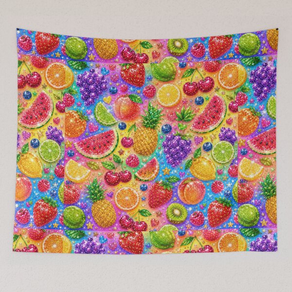 Item preview, Glittery Mixed Fruits Seamless Pattern Fruit Print designed and sold by Aramdesing.