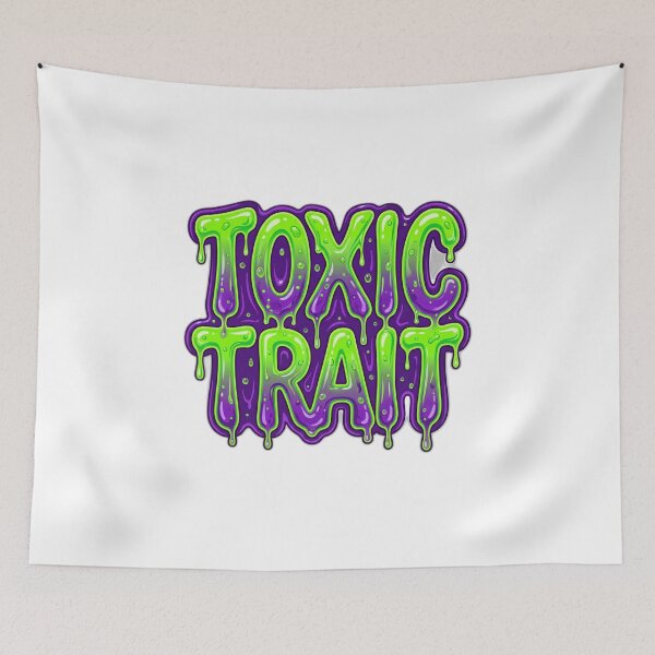 Item preview, Toxic Trait Neon Slime Dripping Typography designed and sold by ryanguas.
