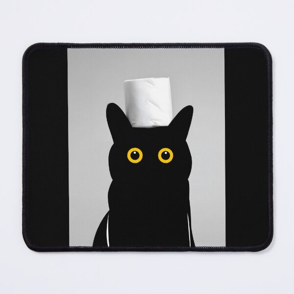Item preview, Black Cat with Toilet Paper- designed and sold by PurrfectHome.