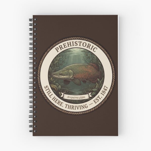 Item preview, Prehistoric Still Here Thriving Arapaima Humor Badge designed and sold by CalmCapy Co.