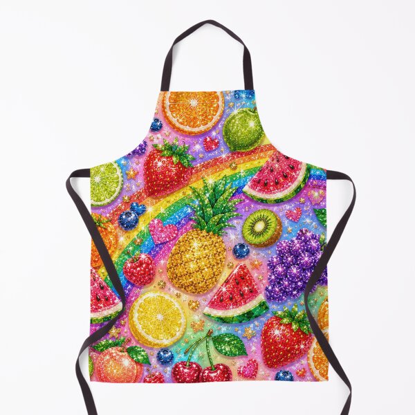 Item preview, Glittery Rainbow Mixed Fruits Seamless Pattern Fruit Print designed and sold by Aramdesing.