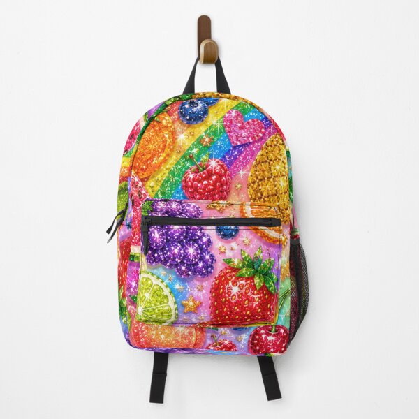 Item preview, Glittery Rainbow Mixed Fruits Seamless Pattern Fruit Print designed and sold by Aramdesing.