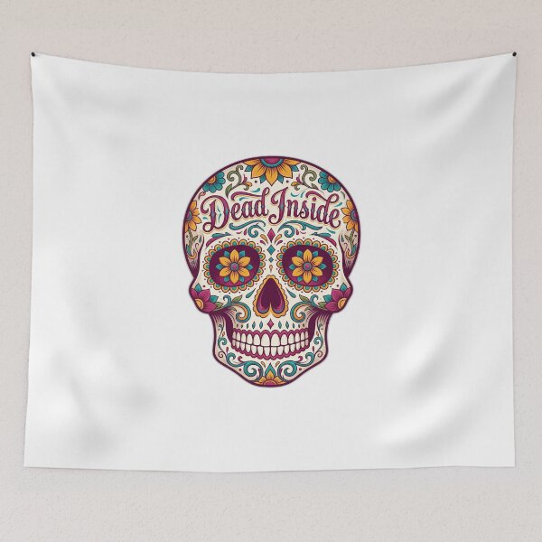 Item preview, Dead Inside Sugar Skull Dark Humor Illustration designed and sold by ryanguas.