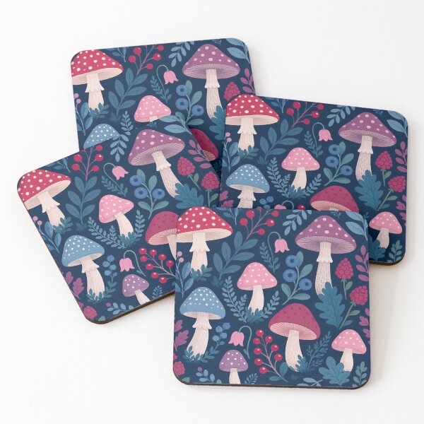 Item preview, Midnight Forest Mushroom Botanical Pattern designed and sold by Owcomm.