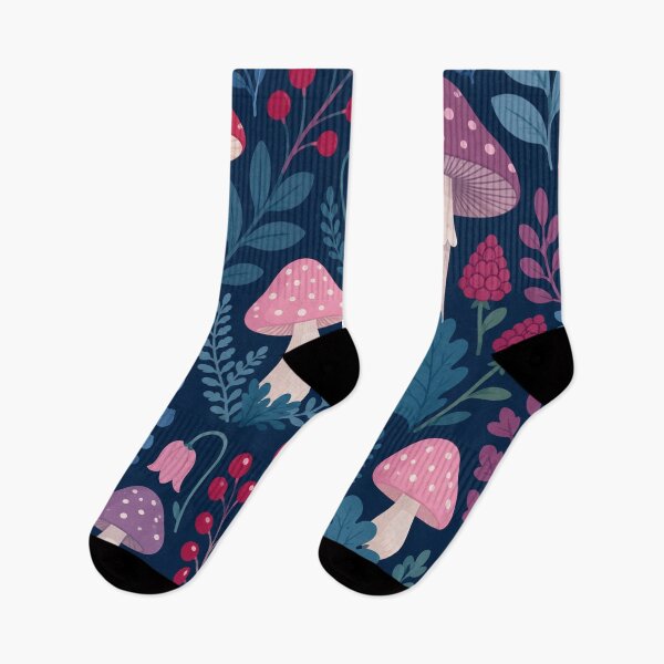 Item preview, Midnight Forest Mushroom Botanical Pattern designed and sold by Owcomm.