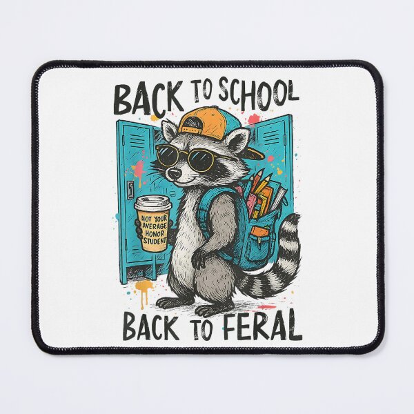 Item preview, Back to Feral Raccoon Back to School Funny Kids Student Teacher Coffee Backpack Gift designed and sold by kiralynstration.