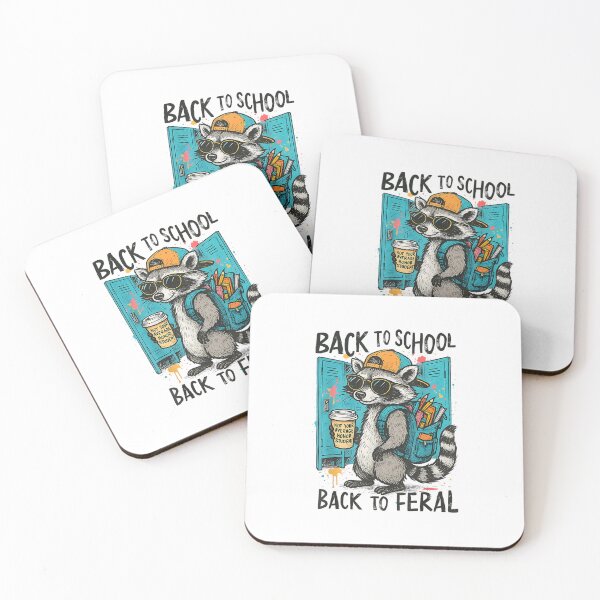 Item preview, Back to Feral Raccoon Back to School Funny Kids Student Teacher Coffee Backpack Gift designed and sold by kiralynstration.
