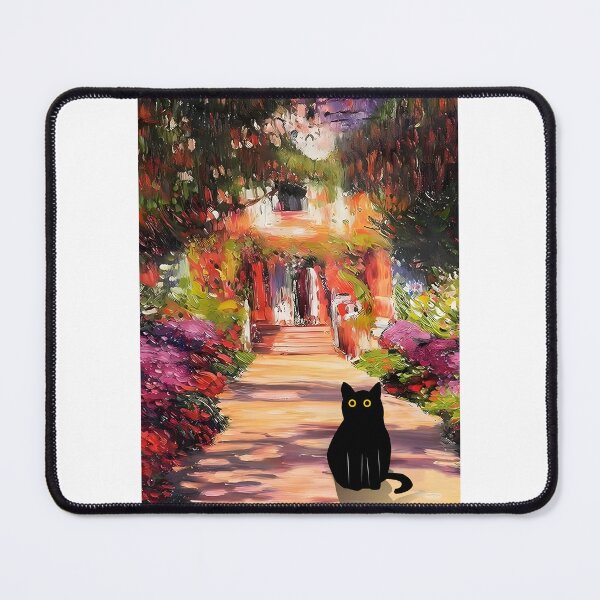 Item preview,  Cat in Monet garden designed and sold by PurrfectHome.
