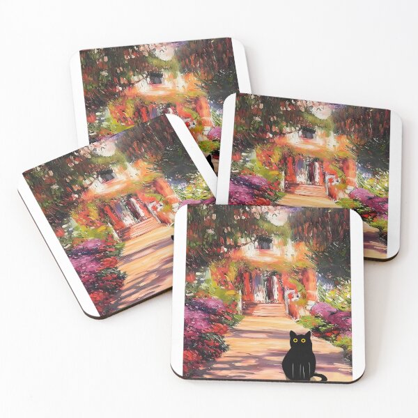 Item preview,  Cat in Monet garden designed and sold by PurrfectHome.
