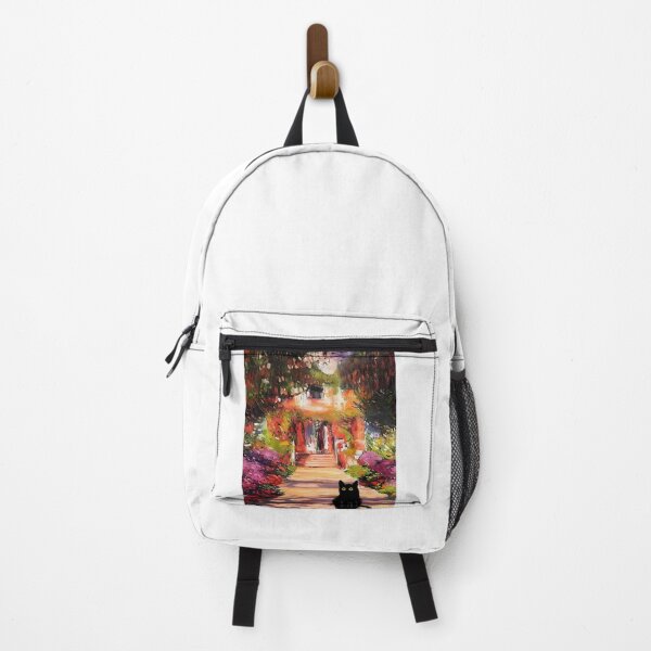 Item preview, Cat in Monet garden designed and sold by PurrfectHome.