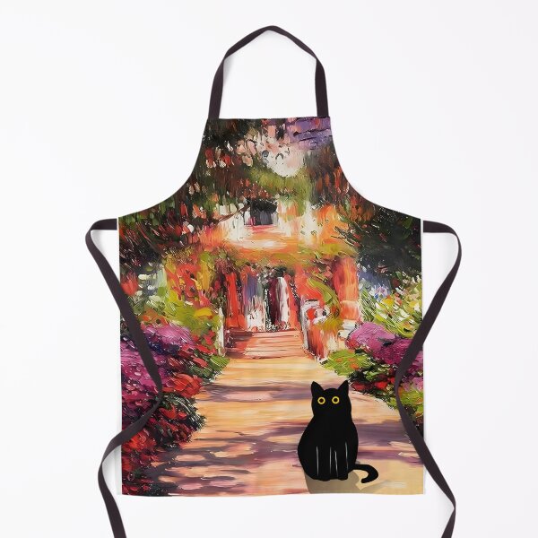 Item preview, Cat in Monet garden designed and sold by PurrfectHome.