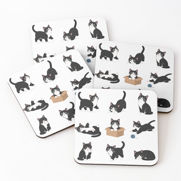 Item preview, Tuxedo Cat Cute Poses Collection designed and sold by Owcomm.