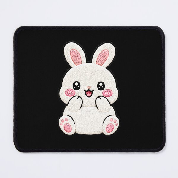 Item preview, Cute Happy Bunny Embroidery Patch Kawaii Design designed and sold by ColorSplash123.