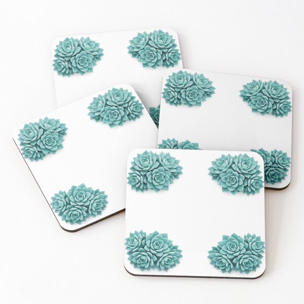Item preview, Teal Succulent Corners designed and sold by Owcomm.