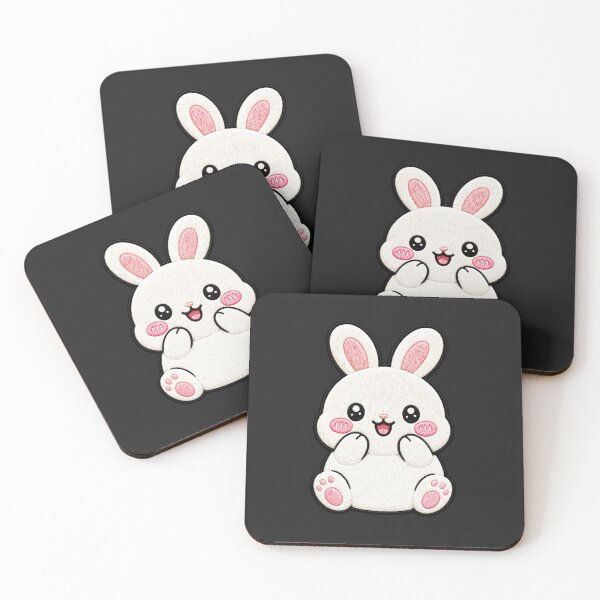 Item preview, Cute Happy Bunny Embroidery Patch Kawaii Design designed and sold by ColorSplash123.