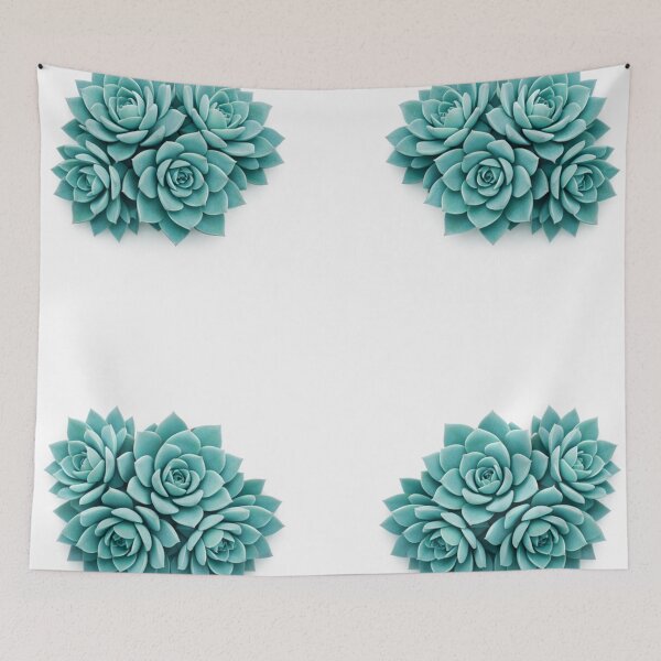 Item preview, Teal Succulent Corners designed and sold by Owcomm.