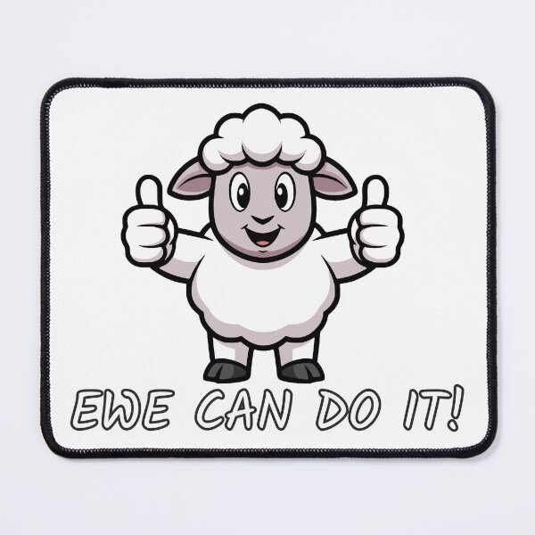 Item preview, Ewe Can Do It Funny Sheep Pun Motivational Gift designed and sold by Chrono Design Workx.