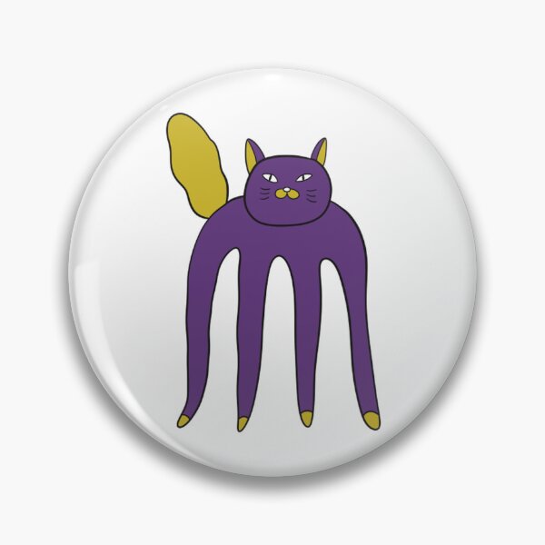 Item preview, Quirky Cat Ziggy Funny Long Legs Purple Monster Kitten designed and sold by CoastalCraftArt.