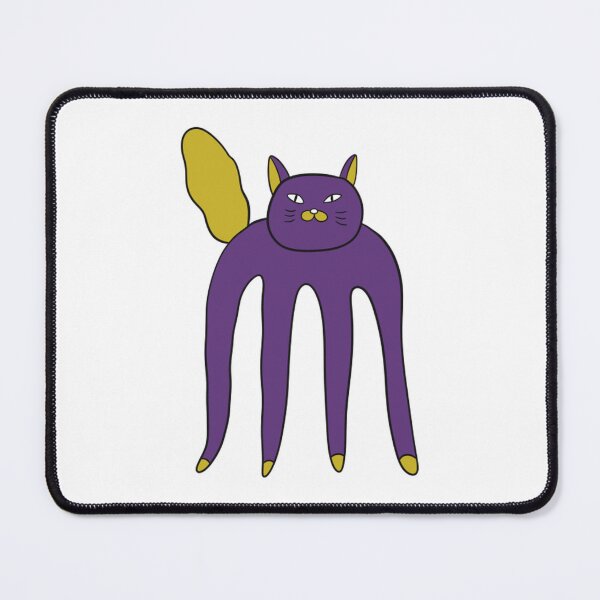 Item preview, Quirky Cat Ziggy Funny Long Legs Purple Monster Kitten designed and sold by CoastalCraftArt.
