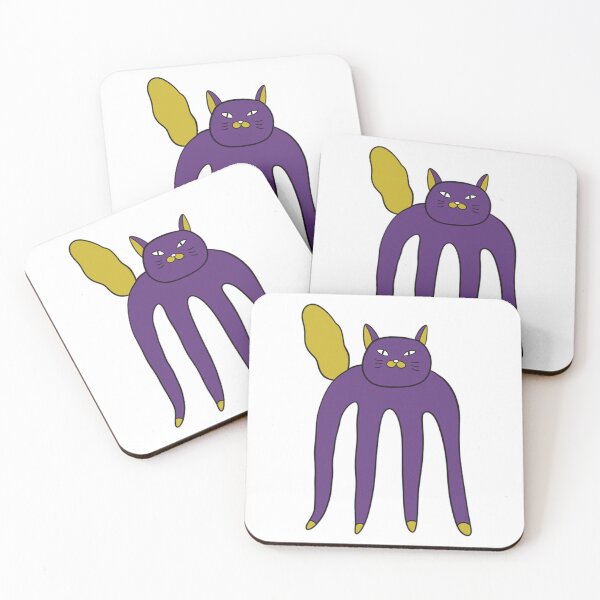 Item preview, Quirky Cat Ziggy Funny Long Legs Purple Monster Kitten designed and sold by CoastalCraftArt.