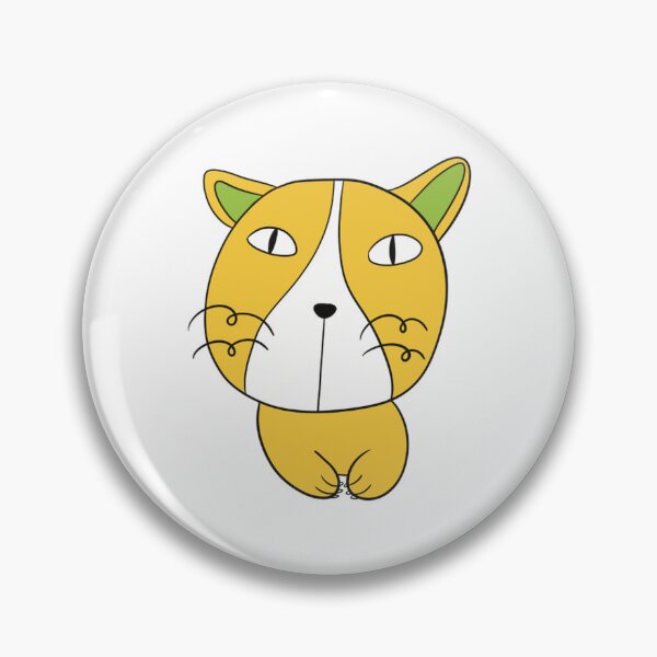 Item preview, Quirky Cat Noodle Cute Big Head Yellow Kitty Design designed and sold by CoastalCraftArt.