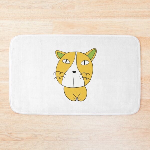 Item preview, Quirky Cat Noodle Cute Big Head Yellow Kitty Design designed and sold by CoastalCraftArt.