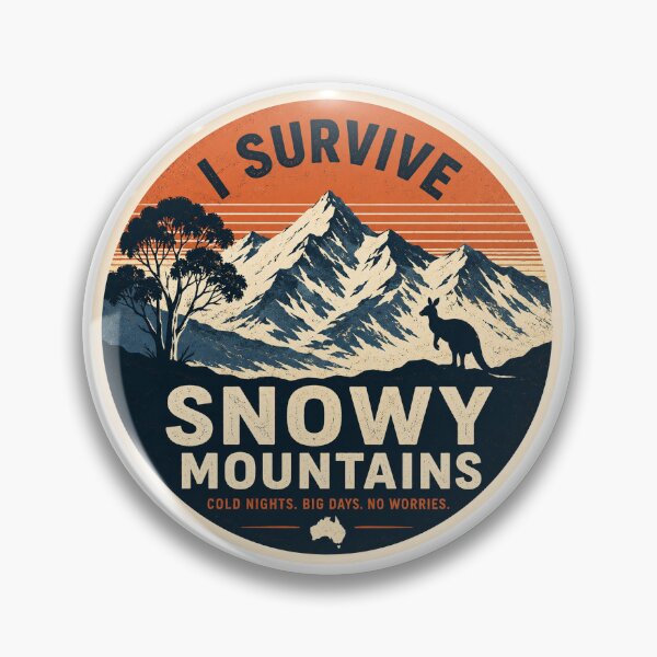 Item preview, I Survive Snowy Mountains Cold Nights Big Days Australian Alps Kangaroo Kosciuszko National Park Aussie designed and sold by Yellowriversss.