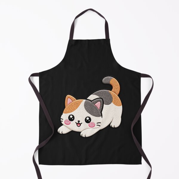 Item preview, Cute Playful Cat Embroidery Patch Kawaii Design designed and sold by ColorSplash123.