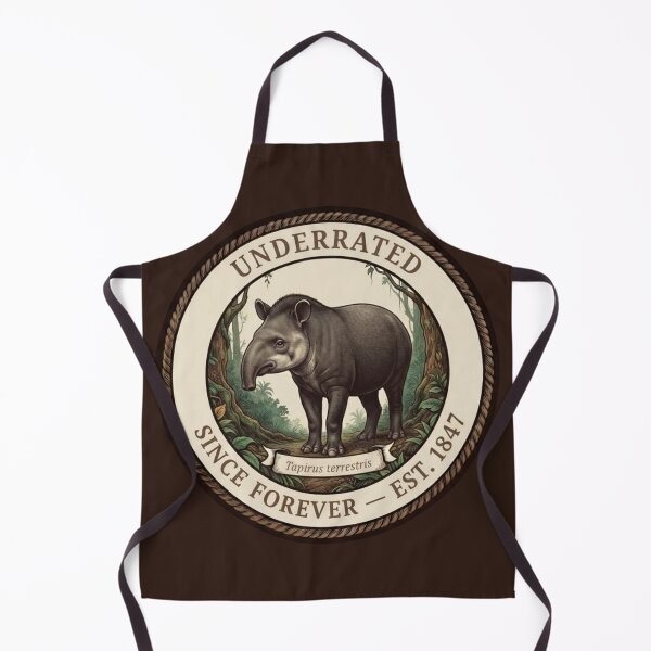 Item preview, Underrated Since Forever Tapir Humor Badge designed and sold by CalmCapy Co.