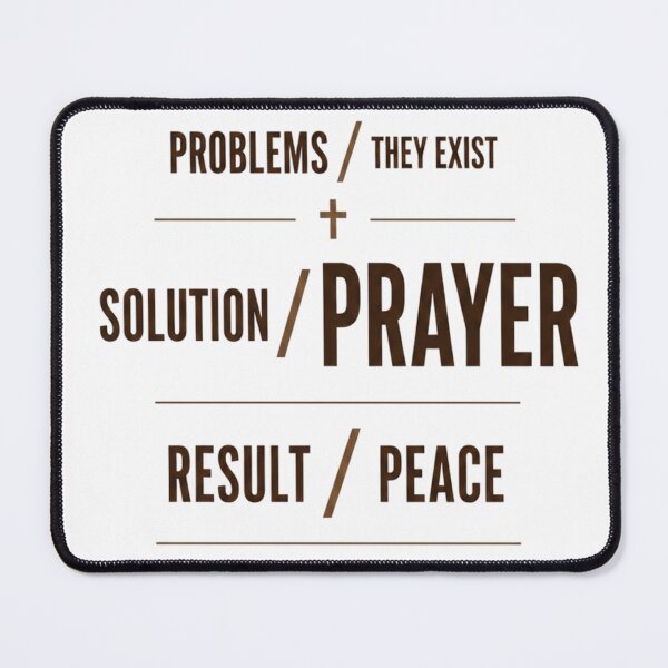 Item preview, Prayer Turns Problems Into Peace Christian Cross designed and sold by PixelBlob.