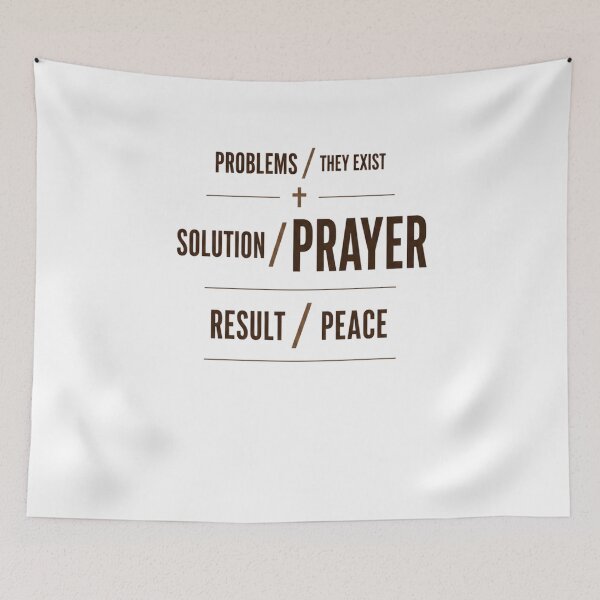 Item preview, Prayer Turns Problems Into Peace Christian Cross designed and sold by PixelBlob.