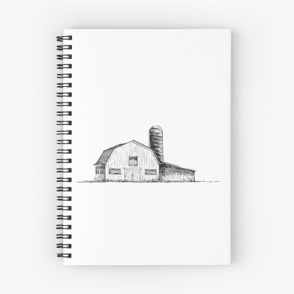 Item preview, Barn line art sketch  designed and sold by midsketcher.