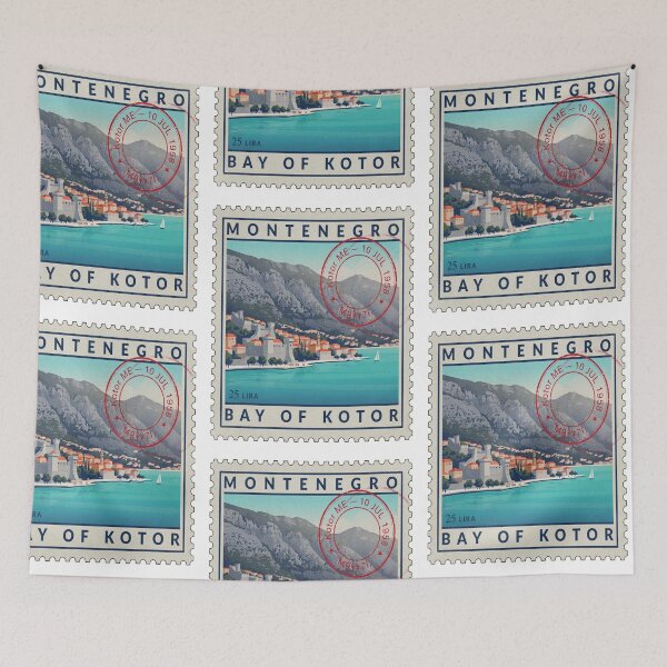 Item preview, Kotor Montenegro Bay of Kotor Postage Stamp Sticker designed and sold by stickercuffs.