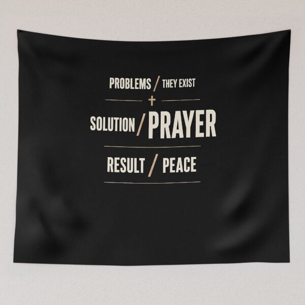 Item preview, Prayer Turns Problems Into Peace Christian Faith designed and sold by PixelBlob.