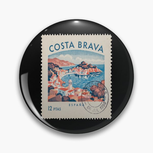 Item preview, Cadaqués Spain Costa Brava Postage Stamp Travel Sticker designed and sold by stickercuffs.
