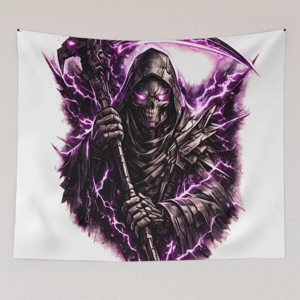 Item preview, Cyberpunk Grim Reaper Purple Lightning designed and sold by RiteshCenter .