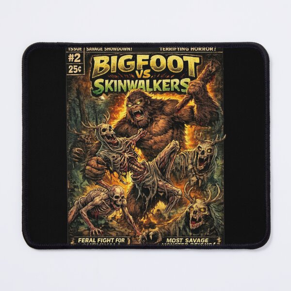 Item preview, Bigfoot vs Skinwalkers – Issue #2 Retro Horror Sci-Fi Comic Cover designed and sold by redsharkuk.