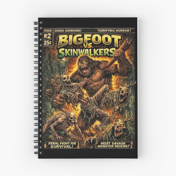 Item preview, Bigfoot vs Skinwalkers – Issue #2 Retro Horror Sci-Fi Comic Cover designed and sold by redsharkuk.