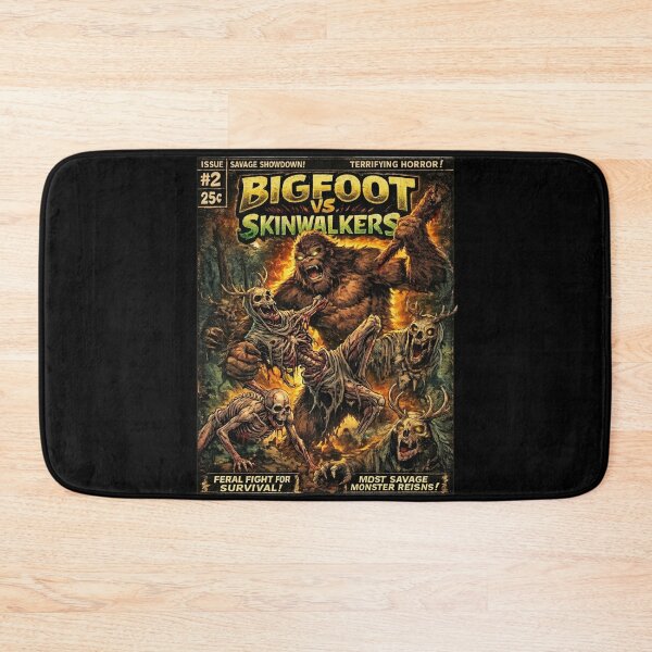 Item preview, Bigfoot vs Skinwalkers – Issue #2 Retro Horror Sci-Fi Comic Cover designed and sold by redsharkuk.