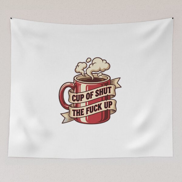 Item preview, Cup of Shut Up Funny Retro Diner Coffee Humor designed and sold by ryanguas.