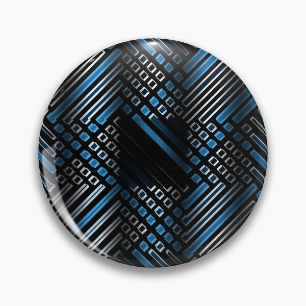 Item preview, Blue Black Tech Circuit Geometric Diagonal Pattern Cyberpunk Abstract Graphic T-Shirt designed and sold by DERA RAY.
