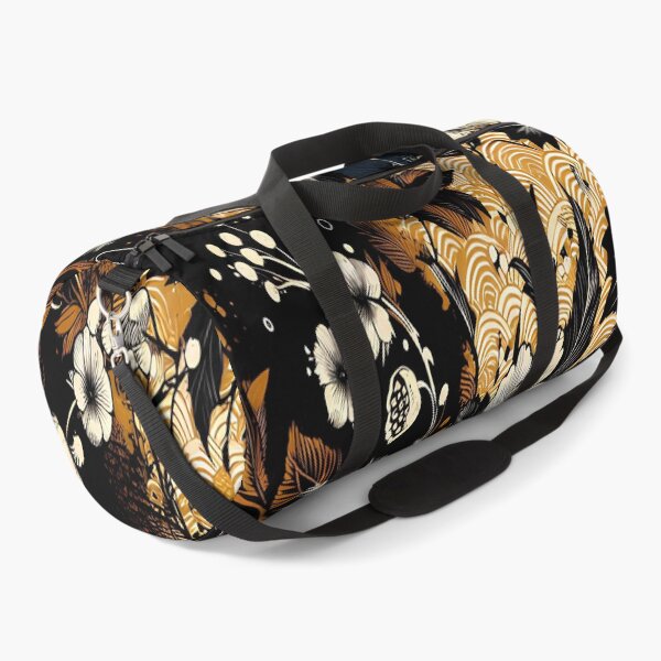 Item preview, Gilded Midnight: Japanese Floral Art with Wave Pattern designed and sold by LiveLearnCreate.