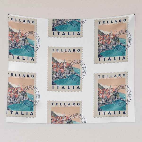 Item preview, Tellaro Italy Gulf of Poets Postage Stamp Sticker designed and sold by stickercuffs.