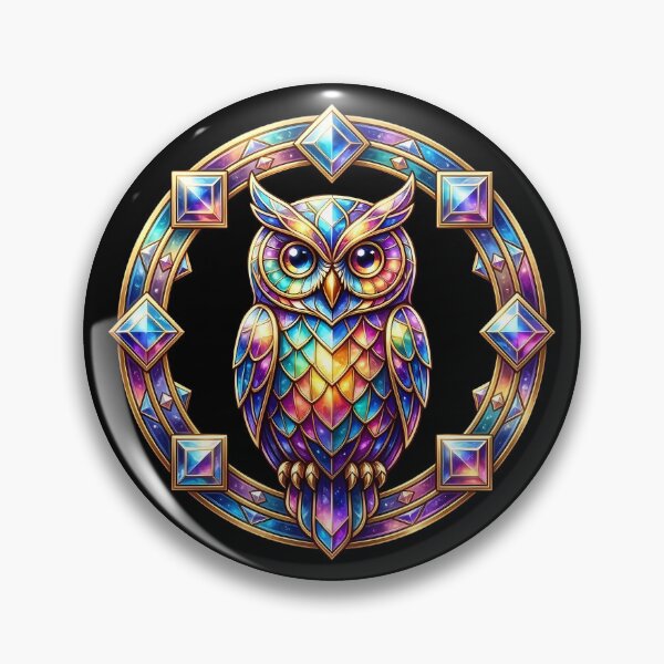 Item preview, Colorful Owl Gem Crystal Fantasy Jewel Art designed and sold by LuisWorks.