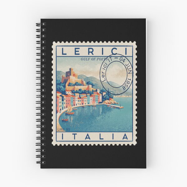 Artikelvorschau, Lerici Italien Golf der Dichter Briefmarkenaufkleber entworfen und verkauft von stickercuffs.