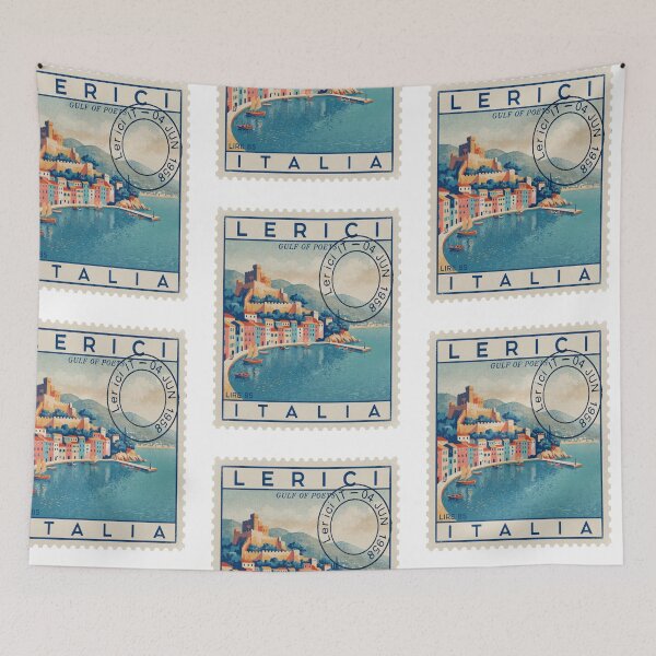 Item preview, Lerici Italy Gulf of Poets Postage Stamp Sticker designed and sold by stickercuffs.
