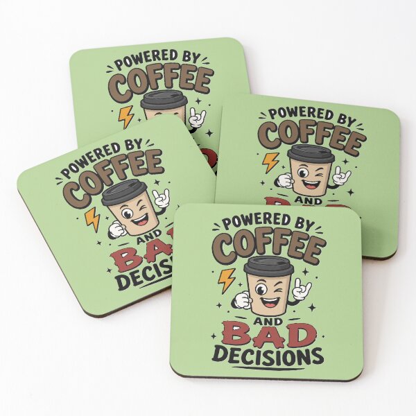 Item preview, Powered By Coffee Funny Adult Humor designed and sold by Nawi32.