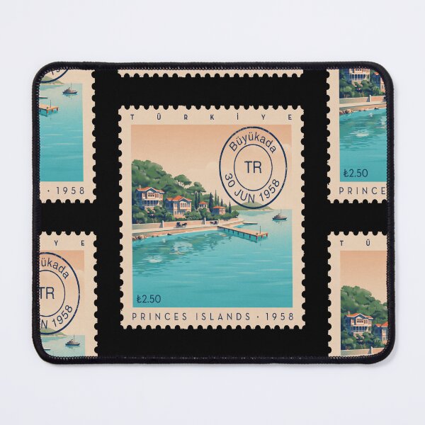 Item preview, Büyükada Istanbul Princes’ Islands Postage Stamp Sticker designed and sold by stickercuffs.